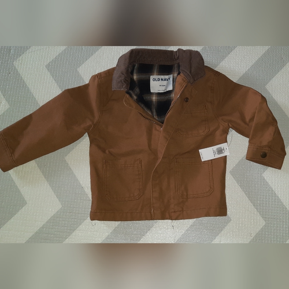 Old navy 18-24 months flannel lined canvas jacket.